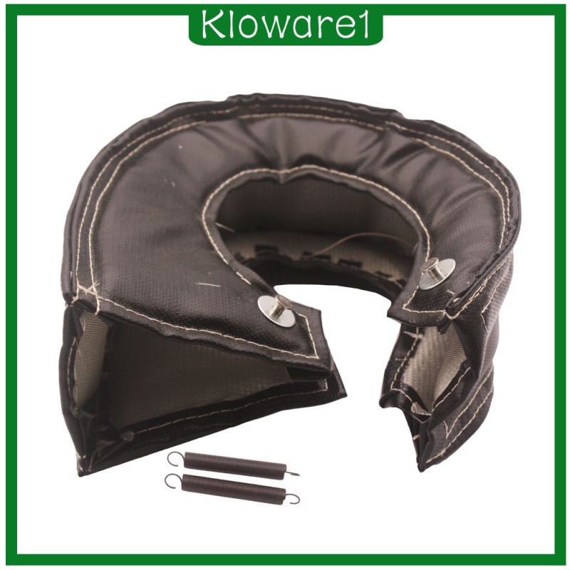 [KLOWARE1] Fiber T6 Turbo Charger BLANKET heat shield cover BLACK  , w/ 2 Springs