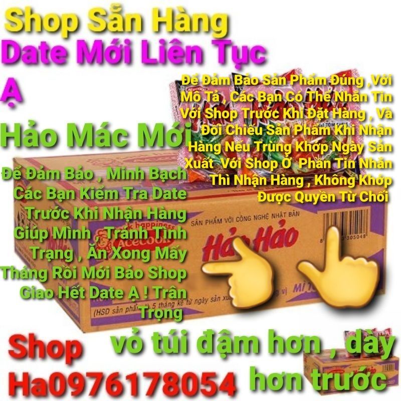 [Mã GROXUAN1 giảm 8% đơn 150K] Mì Hảo Hảo Chua Cay ( Hãng Acecook 1 Thùng ) | WebRaoVat - webraovat.net.vn