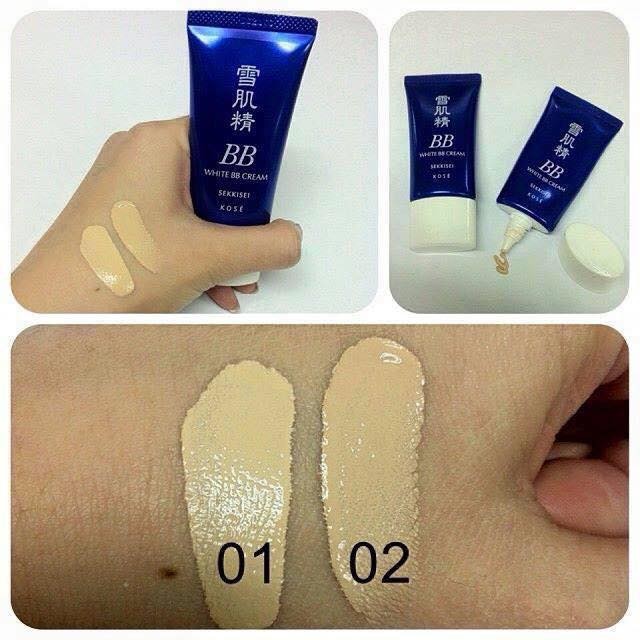 Kem Trang Điểm Kose Sekkisei White BB Cream Moist (30g)