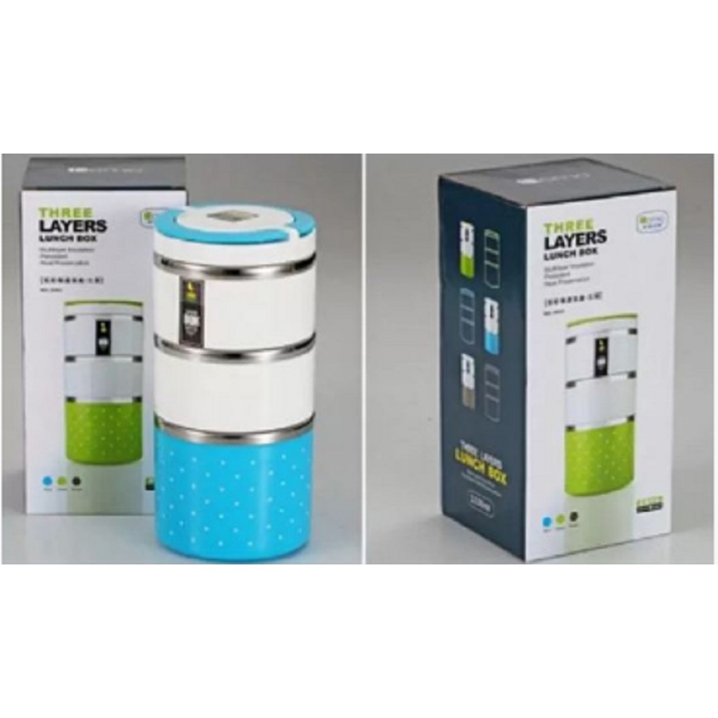 Hộp cơm giữ nhiệt 3 tầng ruột Inox tiện lợi, cặp lồng 3 tầng (Hàng đẹp nhé chị em)