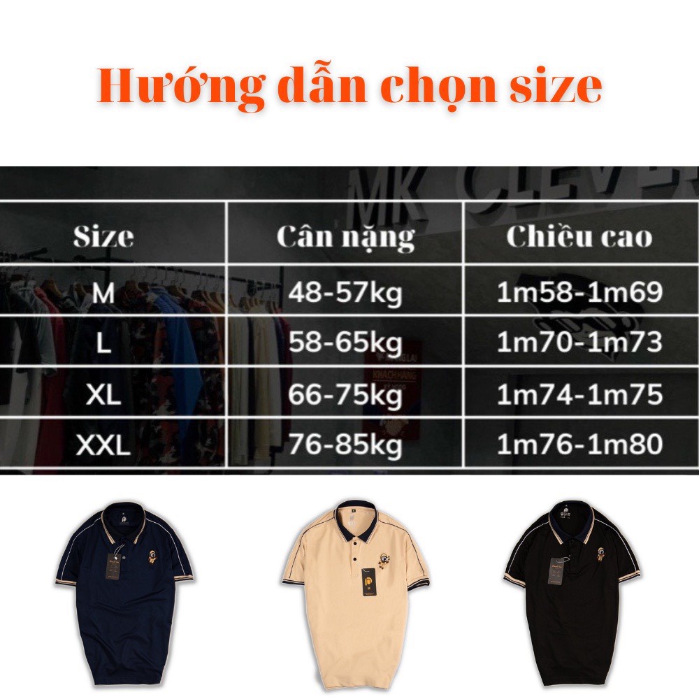 Áo thun polo nam cổ bẻ in phi hành gia chất cá sấu mềm mịn thoáng mát cao cấp