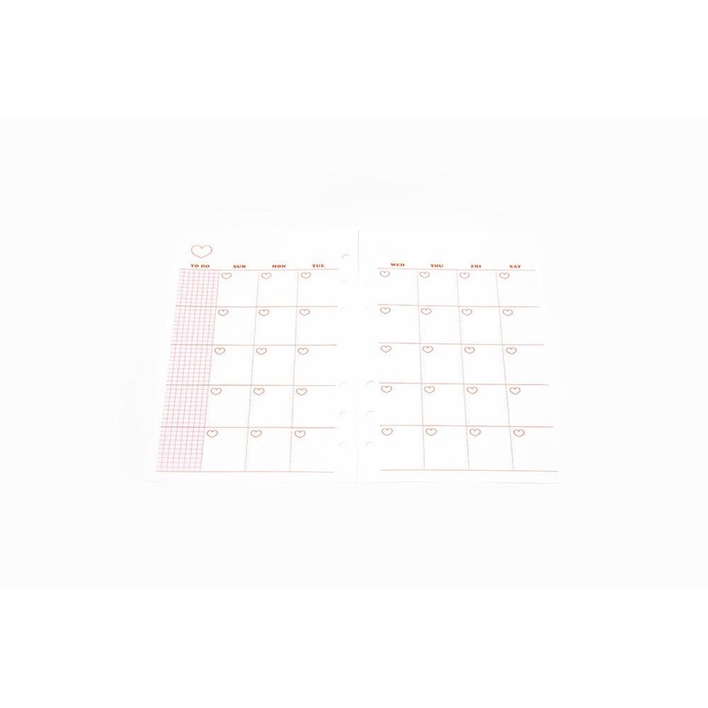 Sổ Tay Ghi Chú Dạng Đục Lỗ ARTBOX Hàn Quốc Hình Trái Tim Màu Hồng Độc Đáo