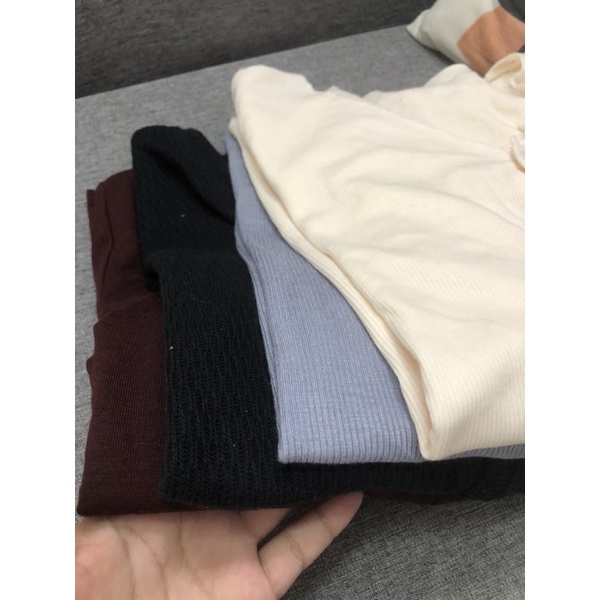 Áo len tăm tay dài cổ chữ V chất mềm mịn cực đẹp dễ mix đồ | BigBuy360 - bigbuy360.vn