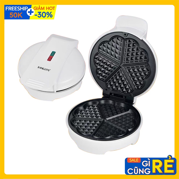 Máy Làm Bánh Waffle quế, bánh tổ ong Chính hãng SOKANY