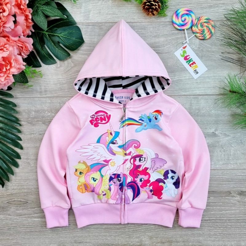 Size đại Áo khoác NGỰA PONY chống nắng cho bé gái thun da cá cao cấp mềm mịn sale