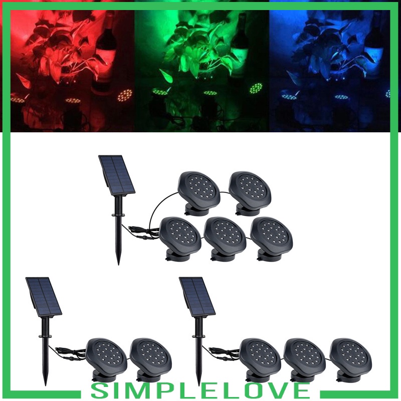 Đèn Led Rgb Năng Lượng Mặt Trời Chống Thấm Nước Trang Trí Bể Cá