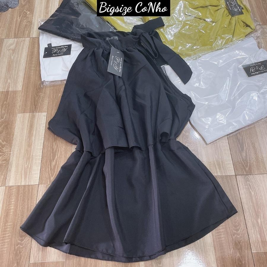 Áo yếm Bigsize nữ hai tầng dáng dài sát nách cách điệu phía trước AT12