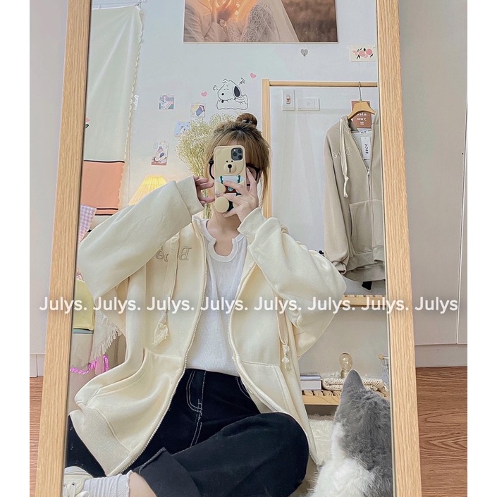 Áo Hoodie zip thêu chữ Bébé (ảnh thật shop chụp kèm video) | BigBuy360 - bigbuy360.vn