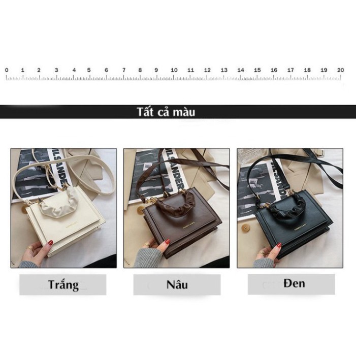 [FreeShip - Hàng Chuẩn] Túi xách Túi đeo chéo nữ Da PU dáng hộp màu cafe trắng đen Cao cấp công sở đi làm dự tiệc | BigBuy360 - bigbuy360.vn