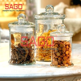Hũ thủy tinh tròn trụ nắp thủy tinh 3.0 lít , 6.0 lít | tùy chọn dung tích , thủy tinh cao cấp