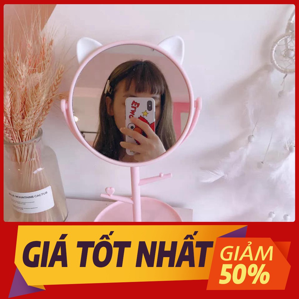 [Sale toàn shop] Gương trang điểm tai mèo cute