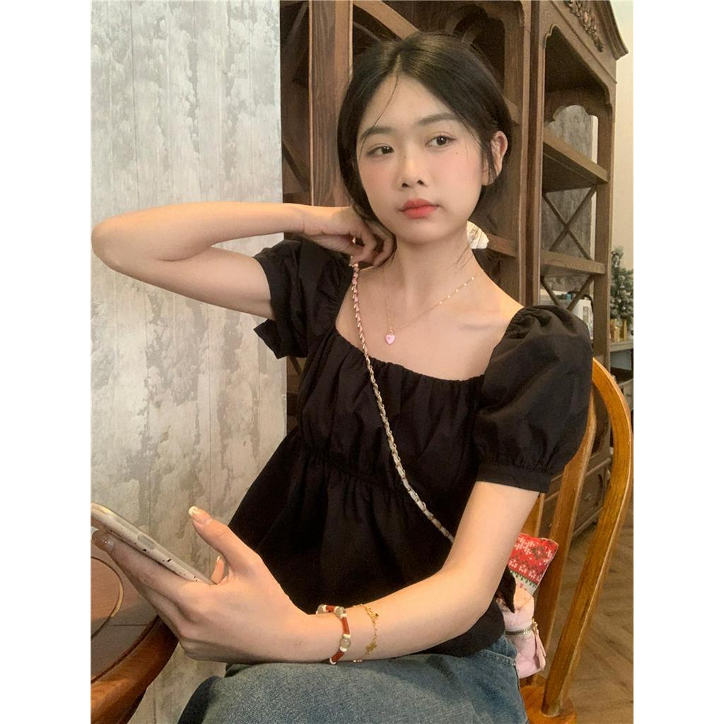 Áo Sơ Mi Ngắn Tay Trễ Vai Dáng Ôm Thời Trang 63063