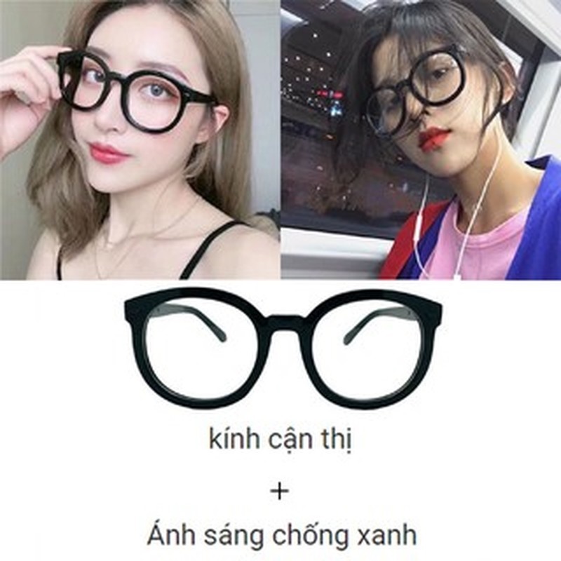 Mắt kính gọng PC mắt mèo chống ánh sáng xanh thời trang Hàn Quốc dành cho nam và nữ