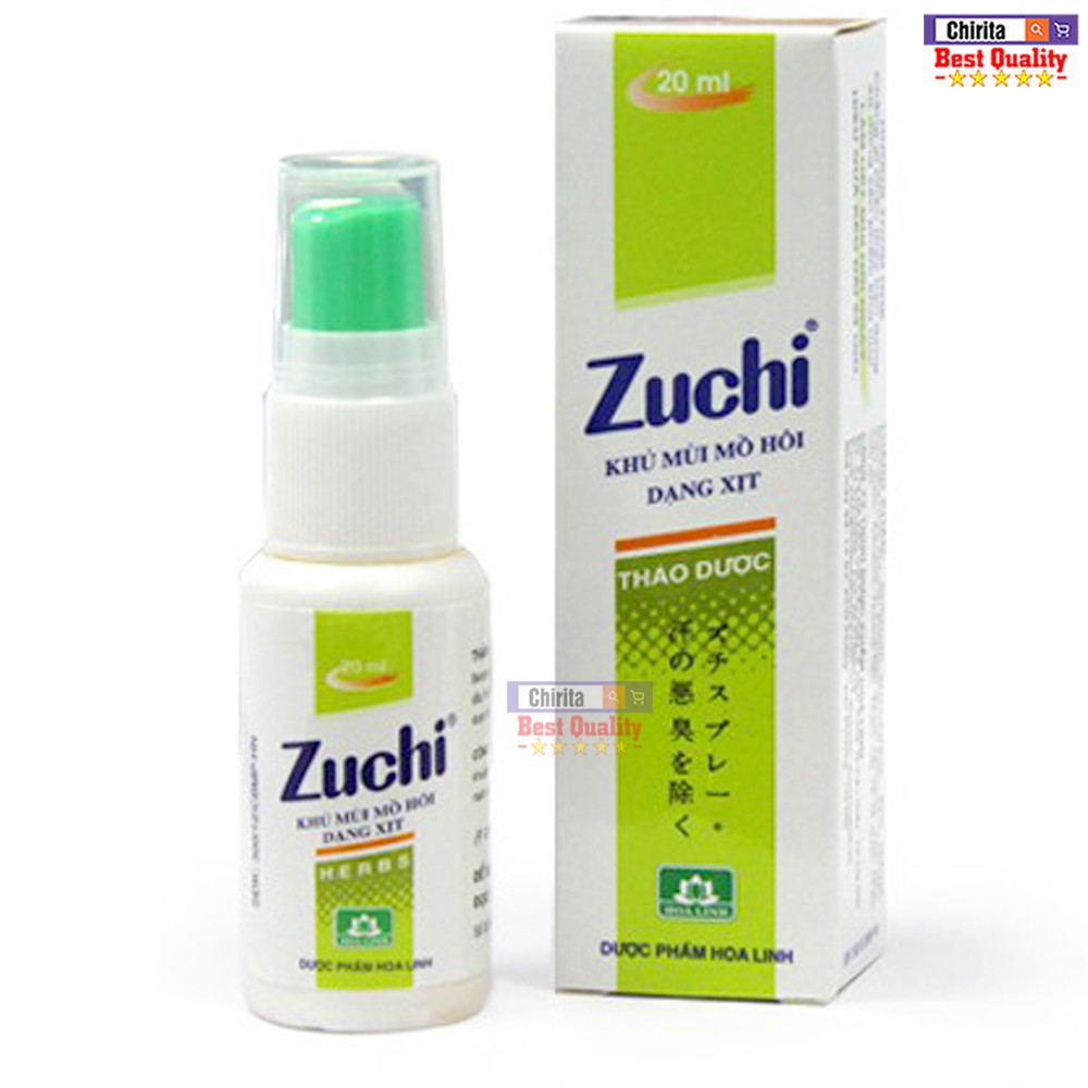 Combo 2 Chai Xịt Khử Mùi Hôi Cơ Thể Dạng Xịt ZUCHI Thảo Dược 20Ml ( Xanh )