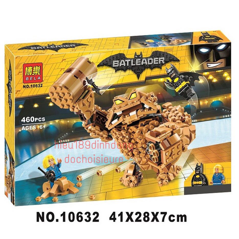 Lắp ráp xếp hình 70904 10632 : người dơi batman tấn công quái vật đất đá 460 mảnh