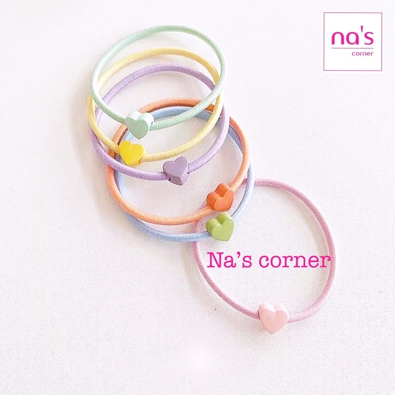 Combo 5 sợi thun chun buộc cột tóc màu nhạt