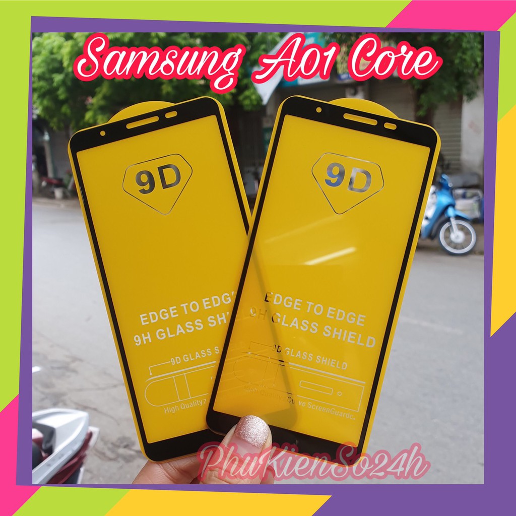 Kính cường lực Samsung A01 Core 9D Full keo màn hình cao cấp A01 core