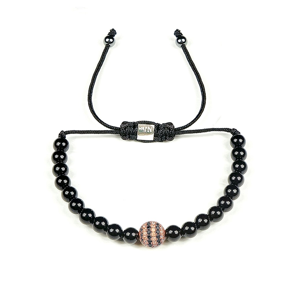 Vòng đá Jetblack 6mm + Neora Charm