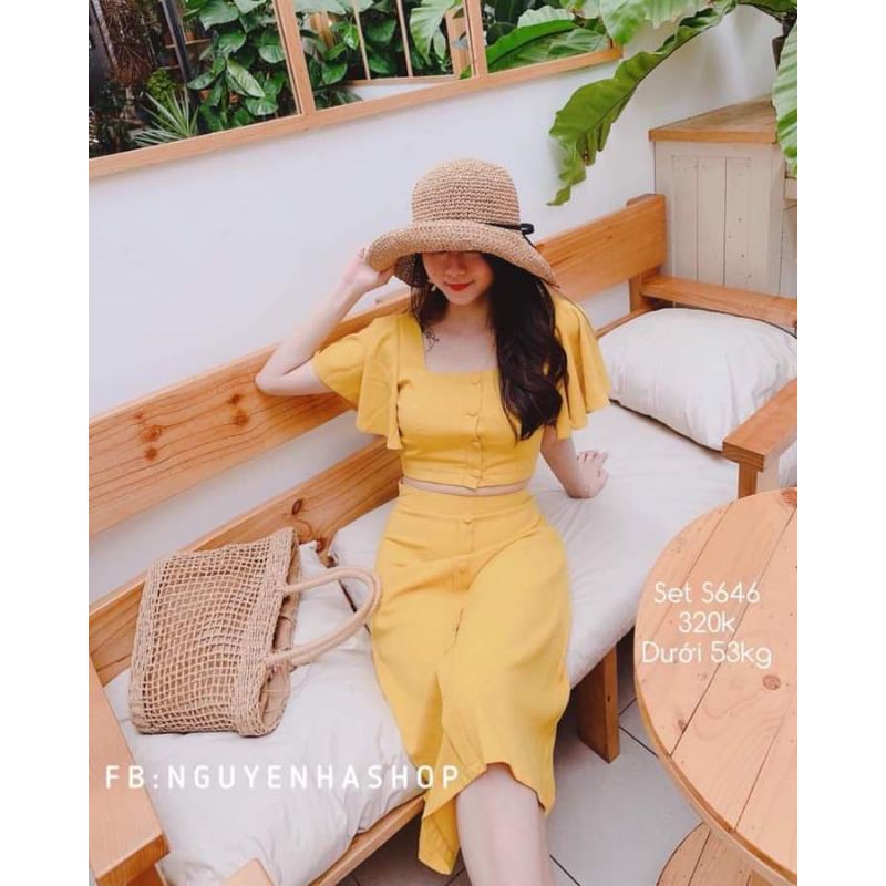 [ FREE SHIP ] SÉT ÁO BÈO + CHÂN VÁY