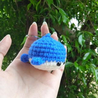 🐋Móc khoá hình cá voi len handmade🐳 Móc khoá treo balo cute, Móc khoá hình con cá mini