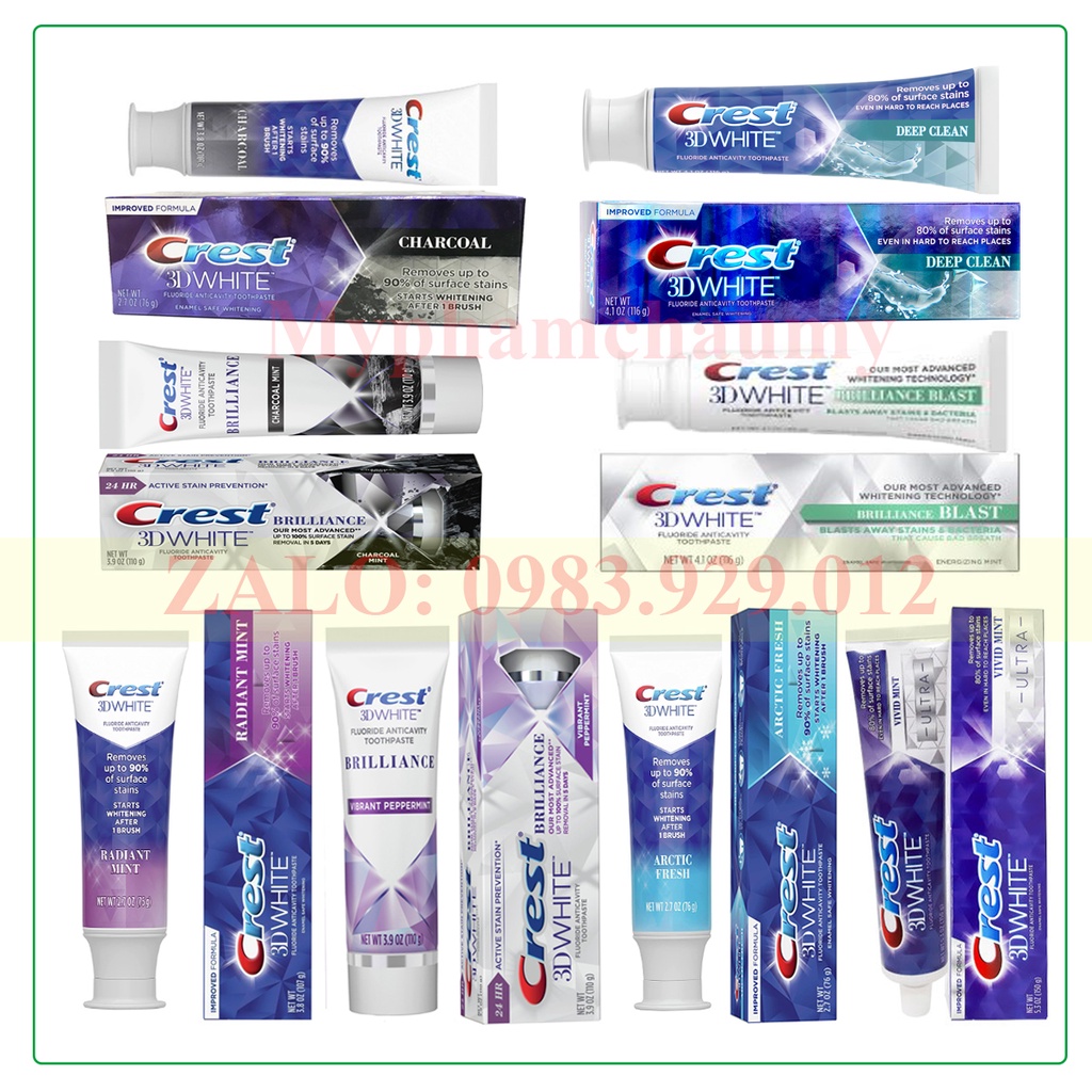 Kem đánh răng Mỹ Crest 3D White