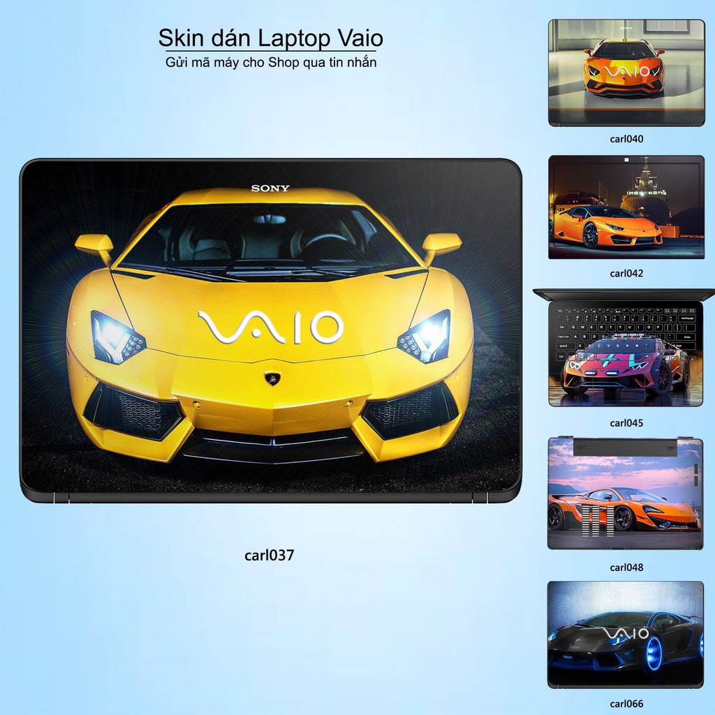 Skin dán Laptop Sony Vaio in hình xe hơi _nhiều mẫu 2 (inbox mã máy cho Shop)
