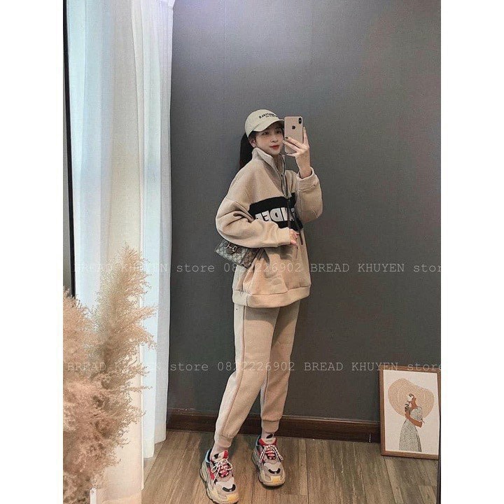 Set bộ 2 món nỉ cao cấp mềm mịn, quần dài áo thun dài tay form rộng