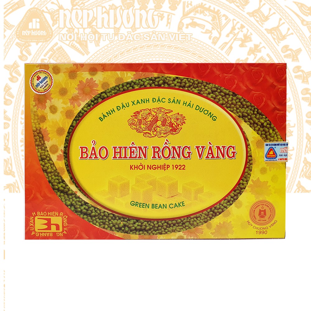 Bánh đậu xanh Bảo Hiên Rồng Vàng - hộp 450g