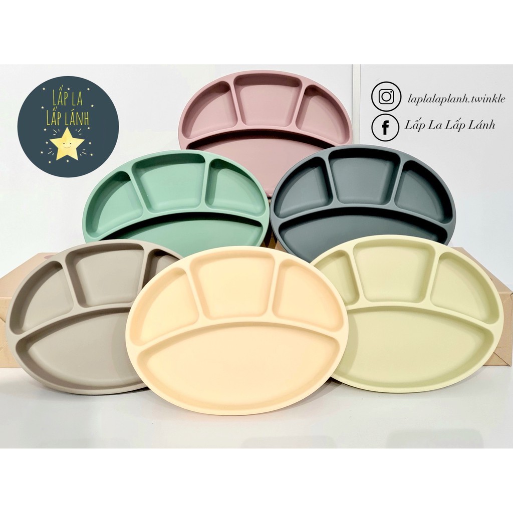 Khay ăn Modui/Bluemama Silicone, made in Korea, dày dặn, chịu nhiệt tốt