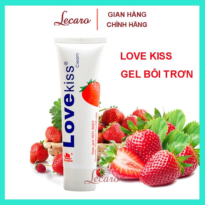 Gel Bôi Trơn Hot Kiss Hương Dâu Tây, Love Kiss Hương Cherry, Dung Tích 100ml, LECARO STORE