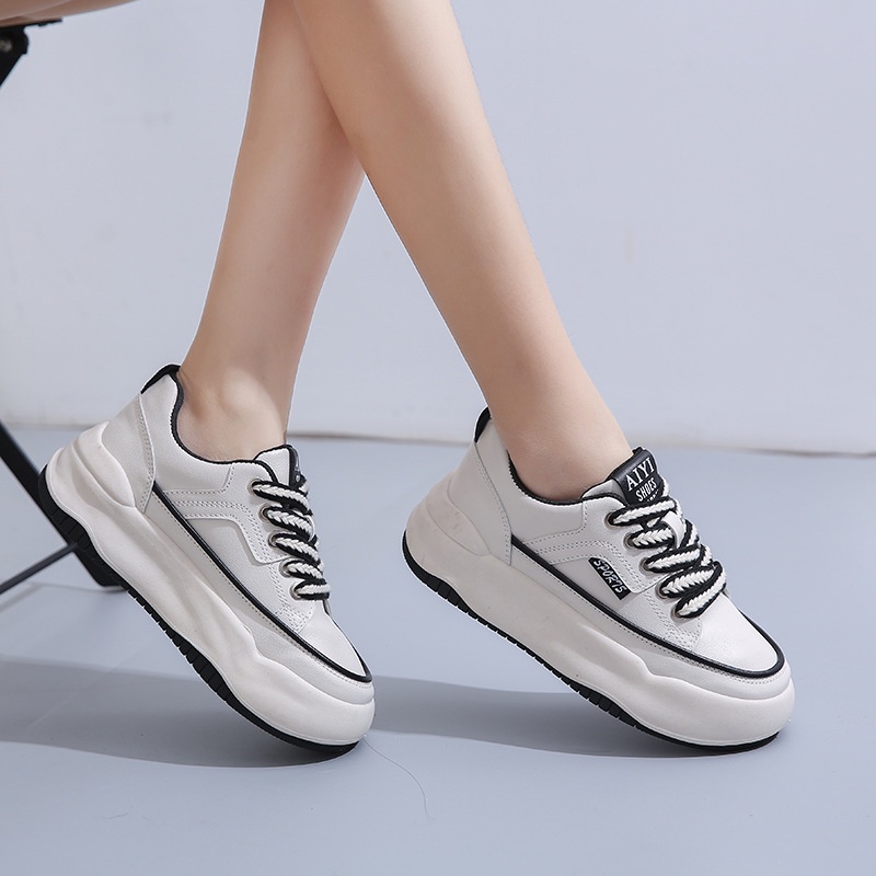 Ielgy Giày Sneaker Thoáng Khí Nâng Chiều Cao Đường Phố Cho Nữ