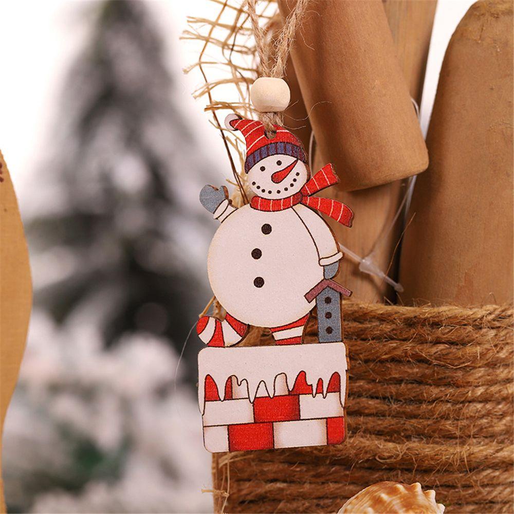 YNATURAL Set 2 Phụ Kiện Treo Trang Trí Cây Thông Noel Bằng Gỗ