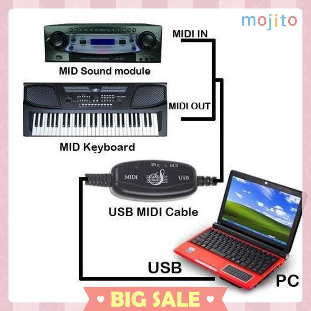 Cáp Chuyển Đổi Usb Sang Midi 6ft Cho Máy Tính