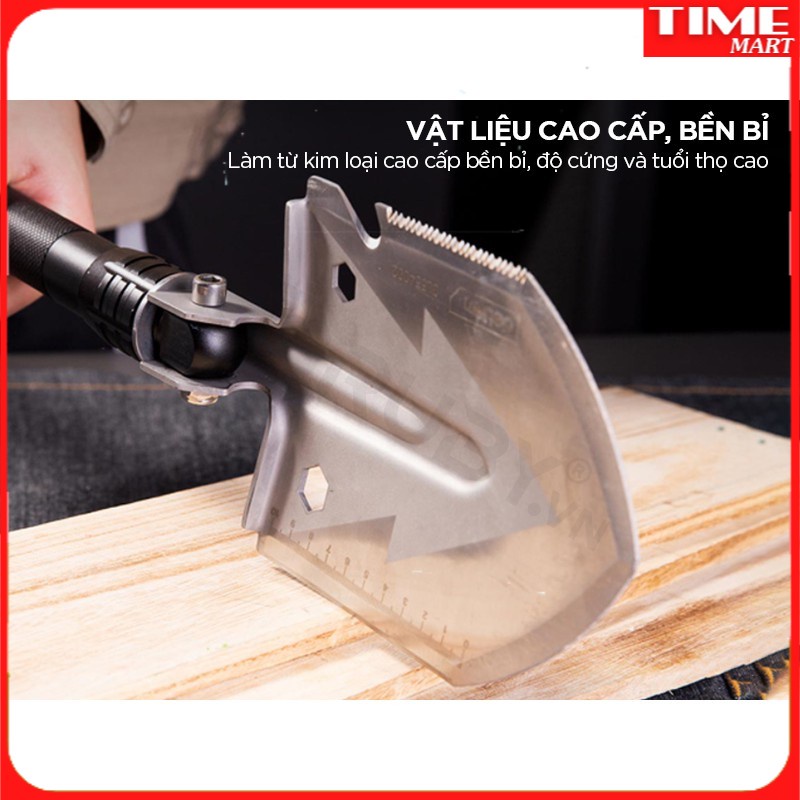 [CHÍNH HÃNG] Xẻng đa năng CARBON XIAOMI DELI DL554001. Kiểu dáng nhỏ gọn, linh hoạt, vật liệu cao cấp bền bỉ [TIME_MART]