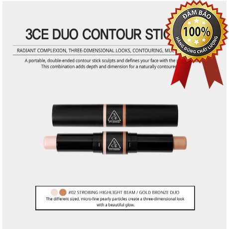 THỎI TẠO KHỐI 2 ĐẦU [3CE] DUO CONTOUR STICK #02