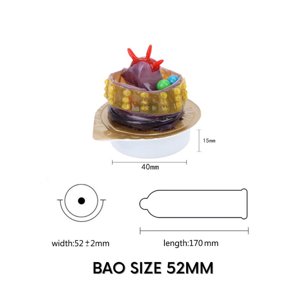 Bao Cao Su Đôn Gân Gai Lớn Extra Sensitive Kéo Dài Thời Gian - Hộp 6 Cái BCS 6 Kiểu