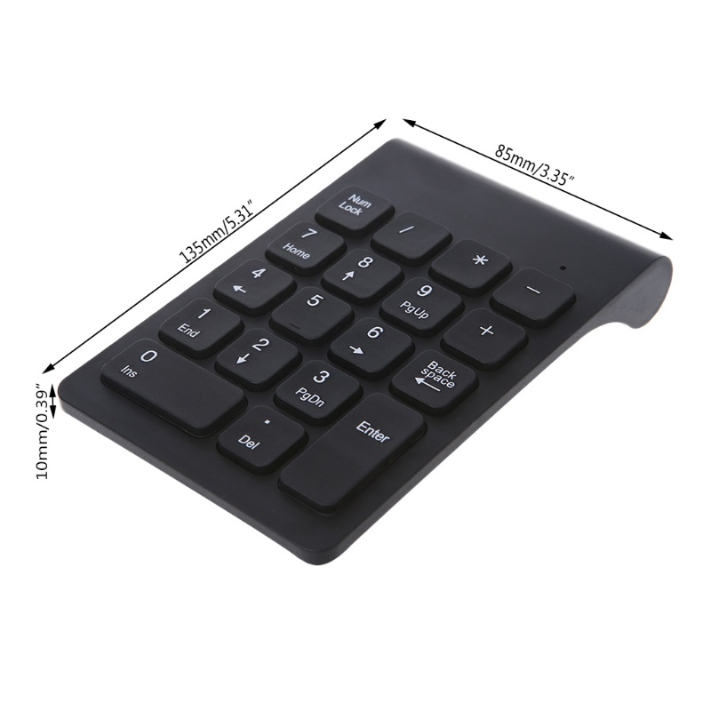 Bàn Phím Số Không Dây 2.4G 18 Phím Cho Laptop PC Notebook