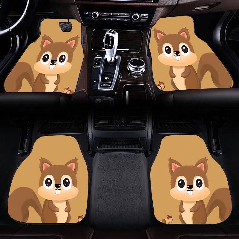 Thảm Da Lộn Lót Sàn Xe Hơi Chống Trượt Họa Tiết Hoạt Hình
