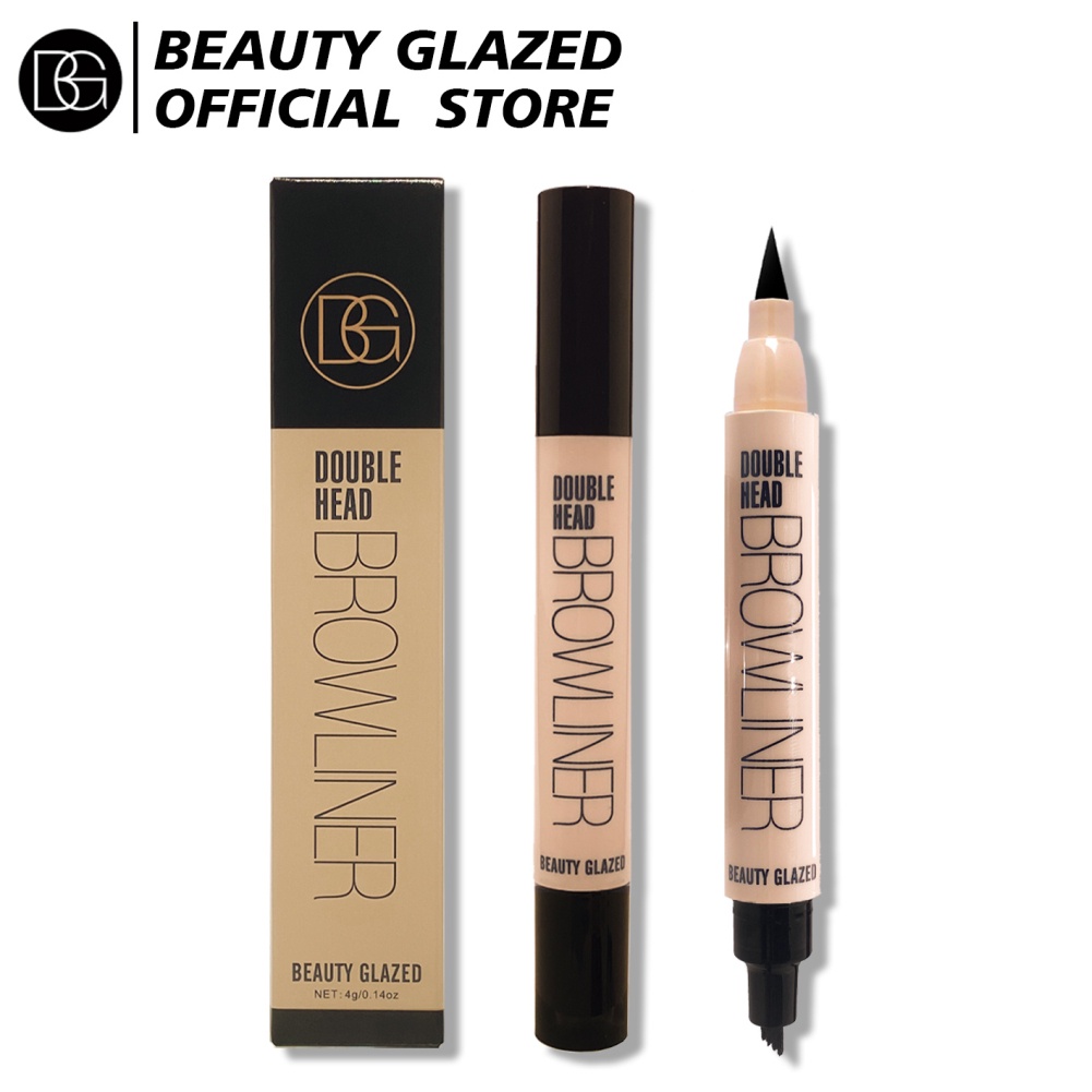 Hai Đầu 4 Móng Vuốt Lông Mày Bút Chì Kẻ Mắt Thấm Mồ Hôi Lớp Trang Điểm Trong Thời Gian Dài Mà Không Bị Lem Bẩn 2-trong 1 Bút Kẻ Lông Mày Và Chì Kẻ Mắt Dạ♈✻Eterni