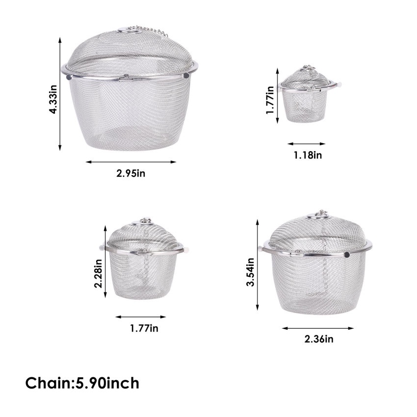 Dụng Cụ Lọc Trà / Cà Phê 4 Kích Cỡ Bằng Thép Không Gỉ