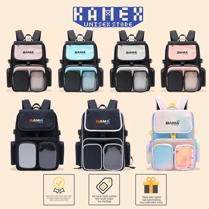 Balo Thời Trang Bama Basic Backpack Unisex (Tặng Kèm Giấy Thơm)