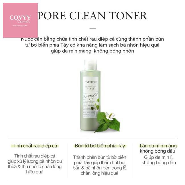 Nước cân bằng toner Mamonde FREESHIPkiềm dầu, dưỡng ẩm da 250ml.