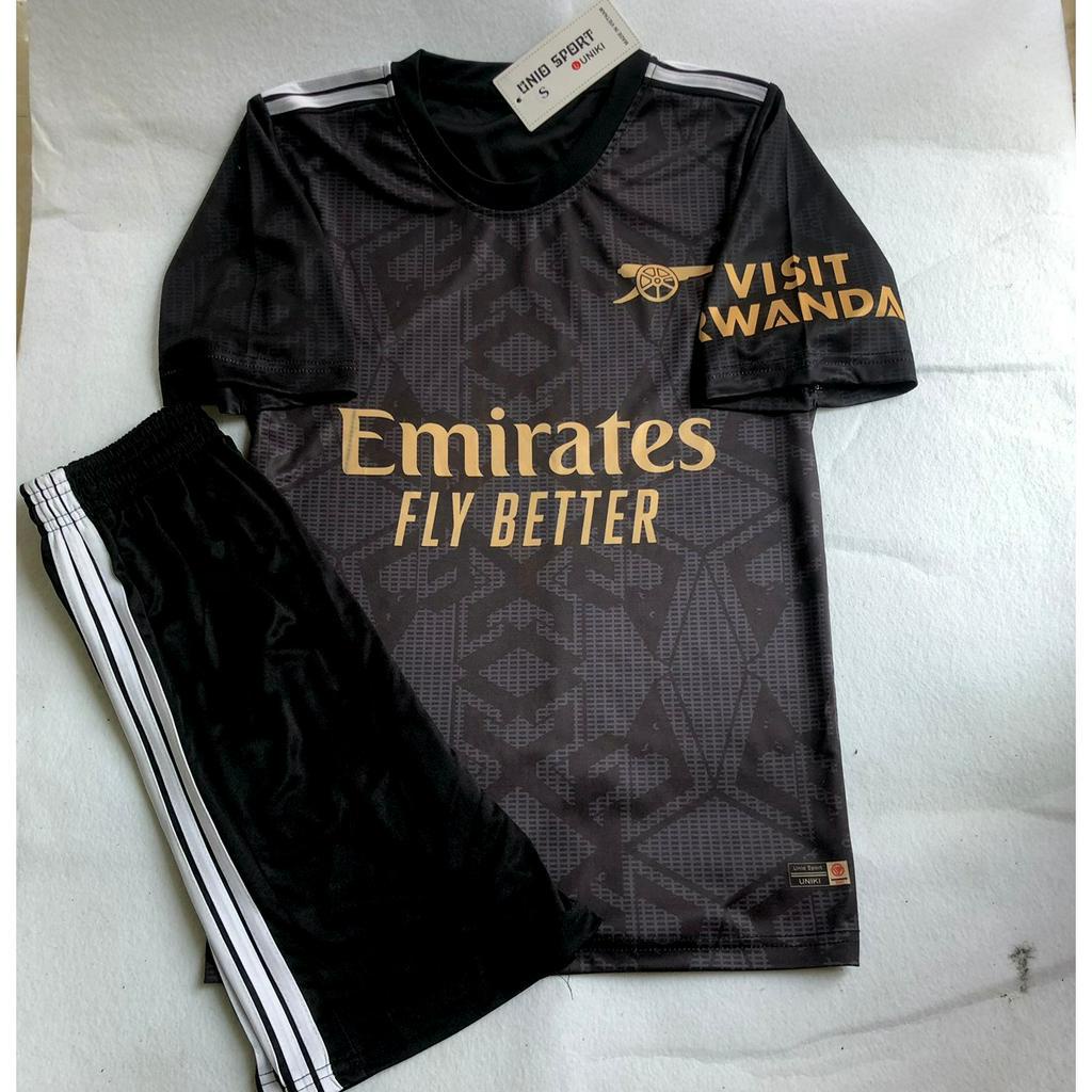- Bộ áo quần bóng đá Arsenal đen - Hàng thun lạnh cao cấp