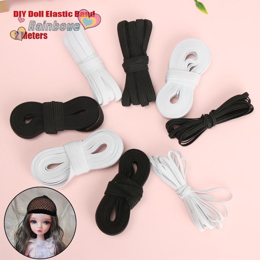 Dây Cao Su Co Giãn Dài 2M Màu Trắng / Đen Làm Quà Tặng Cho Búp Bê