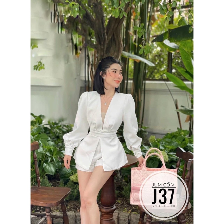 (TÁO ĐỎ BIGSIZE 55-90KG) Jumsuit Bigsize Body Nhấn Eo Cổ V Kèm Quần Màu Sang Chảnh S83 🍎🍎🍎 | BigBuy360 - bigbuy360.vn