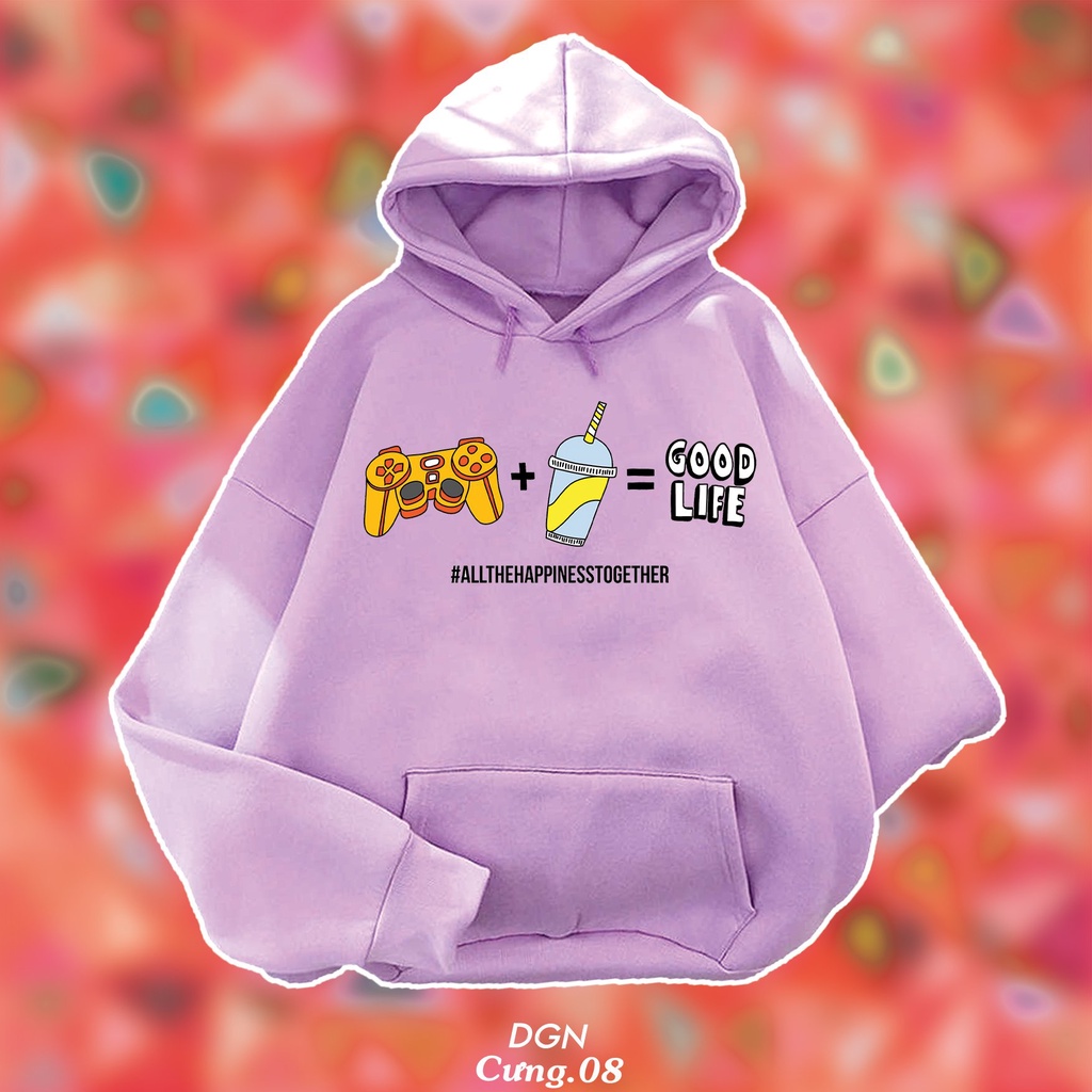 HOODIE TÍM HÌNH IN GOOD LIFE , CƯNG.08