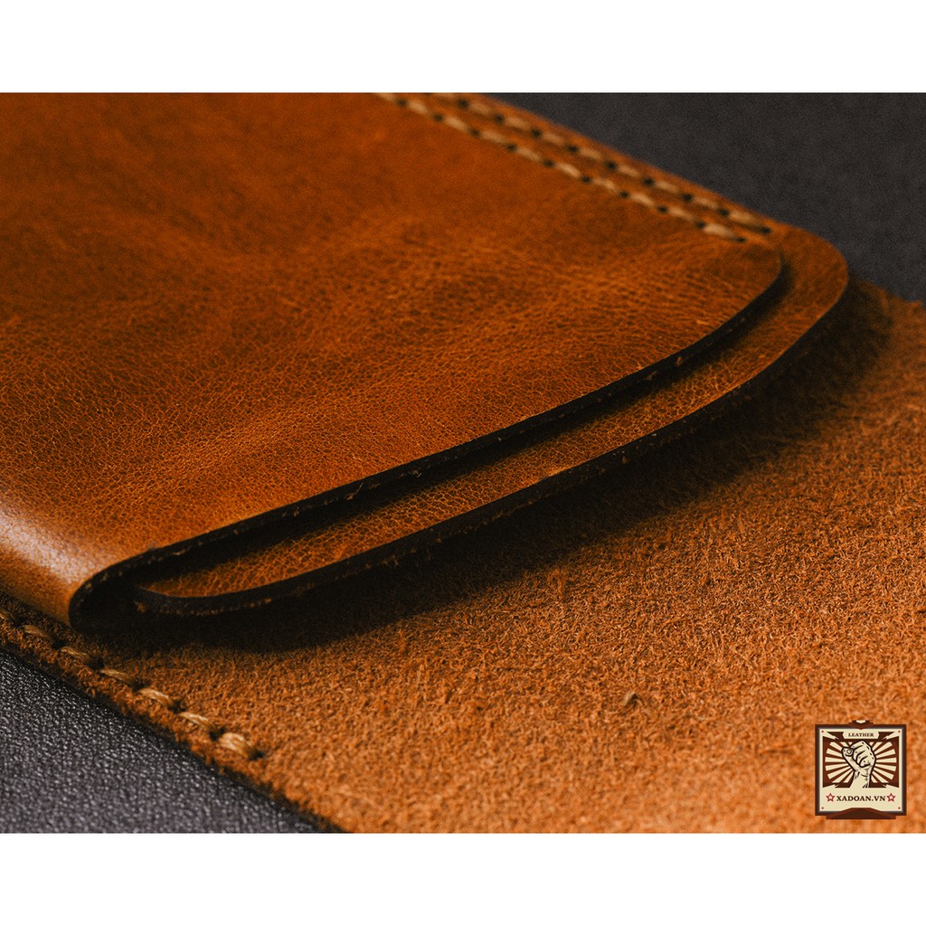Ví sen da bò thật 100% thiết kế tinh tế theo phong cách tối giản