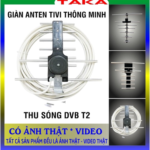 Anten giàn anten tivi thông minh THU SÓNG DVB T2 kèm dây 12m-15m