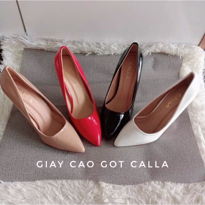cao gót bít mũi Nude cao cấp, 9-11-12cm  - Giày cao gót Calla