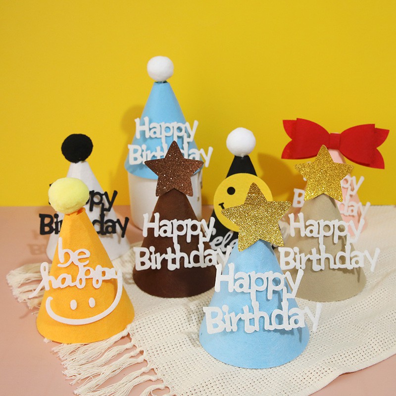 Nón Happy Birthday Style Hàn Quốc Nhỏ Xinh